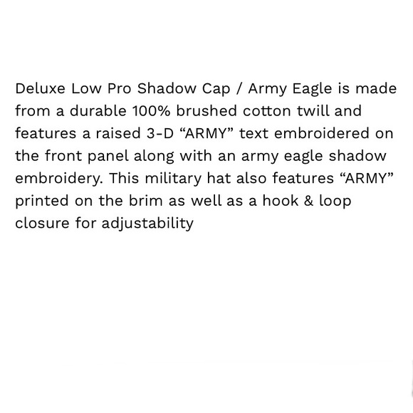 Army Eagle Low Pro Shadow Cap - Picture 3 of 3